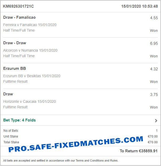 fixed bet matches