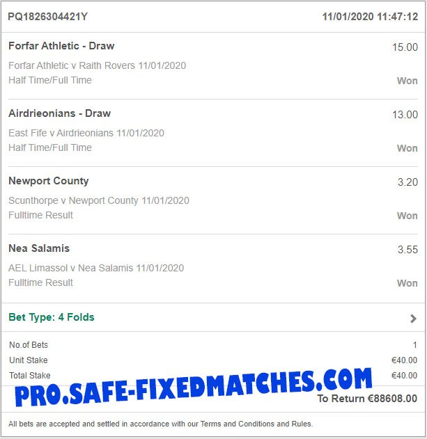 soccer fixed betting